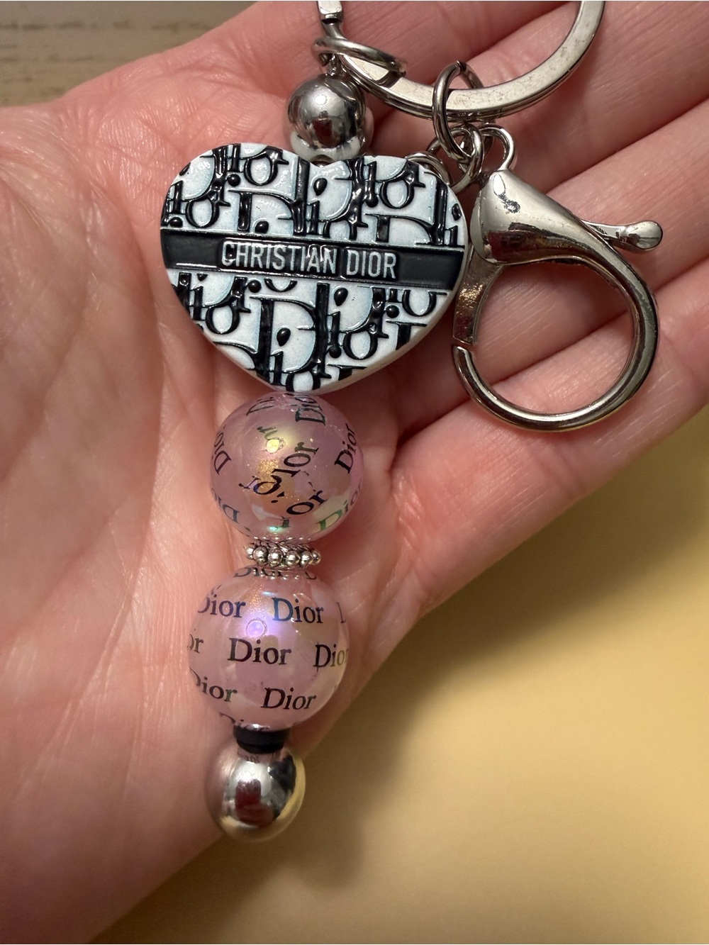 Beaded Fashion Designer Inspired Purse Charm/Keychain